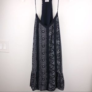 Black and White Batik Print Relaxed-Fit Sundress M